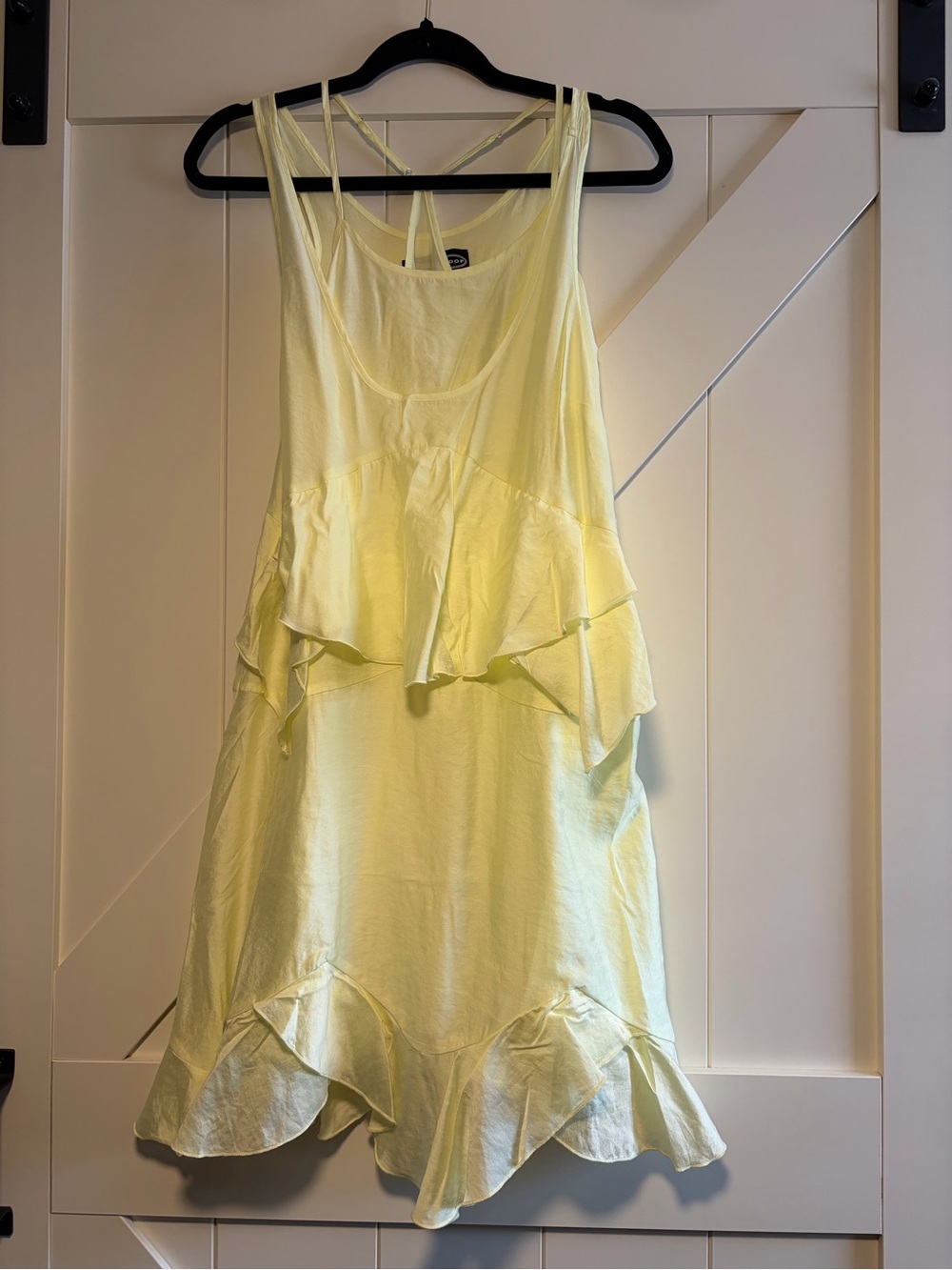 Lightweight Ruffle Sun Dress Tank Top - Yellow